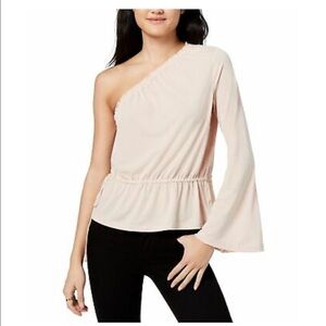 RACHEL ROY One Shoulder Bell Sleeved Blouse Top